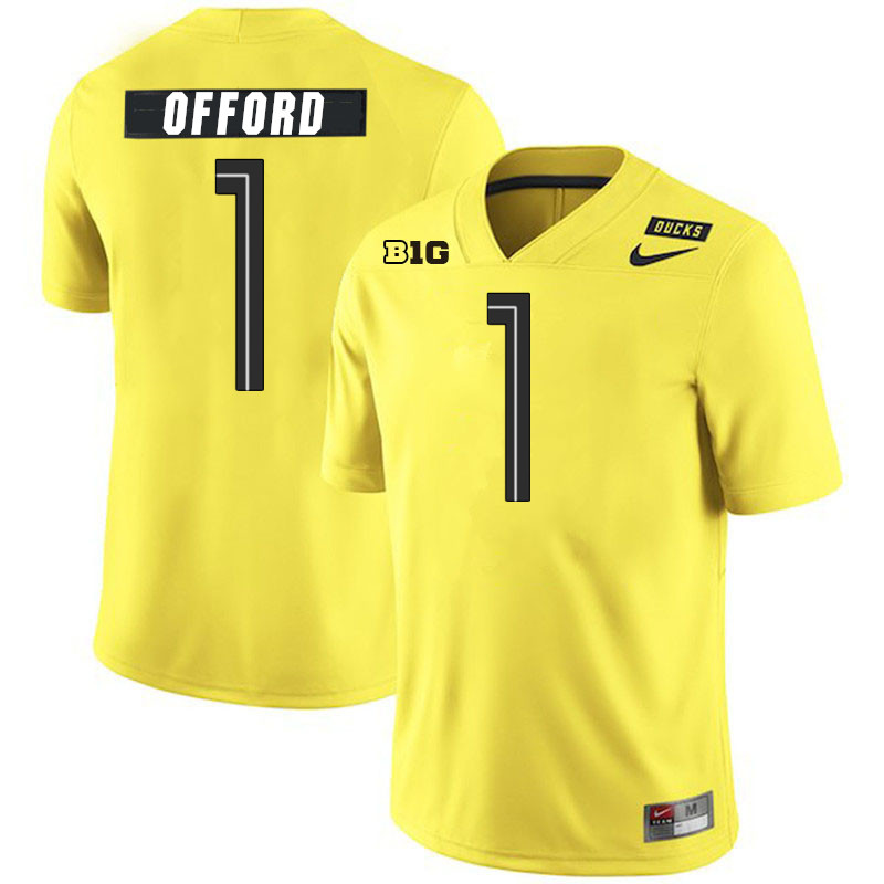 Na'eem Offord Oregon Jersey,Oregon Ducks Football Uniforms,Jerseys Youth-Alternate Yellow